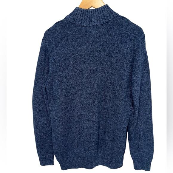 AMERICAN EAGLE Seriously Soft Pullover Cable Knit Blue Sweater Mens Size Larg - Picture 2 of 8